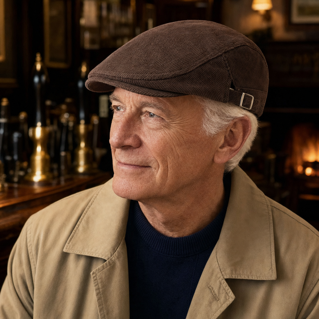 Corduroy Vintage Cap — PENDLE worn by a customer