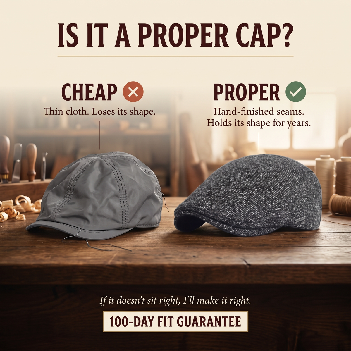 Heritage Wool Cap — BIGGAR — is it a proper cap
