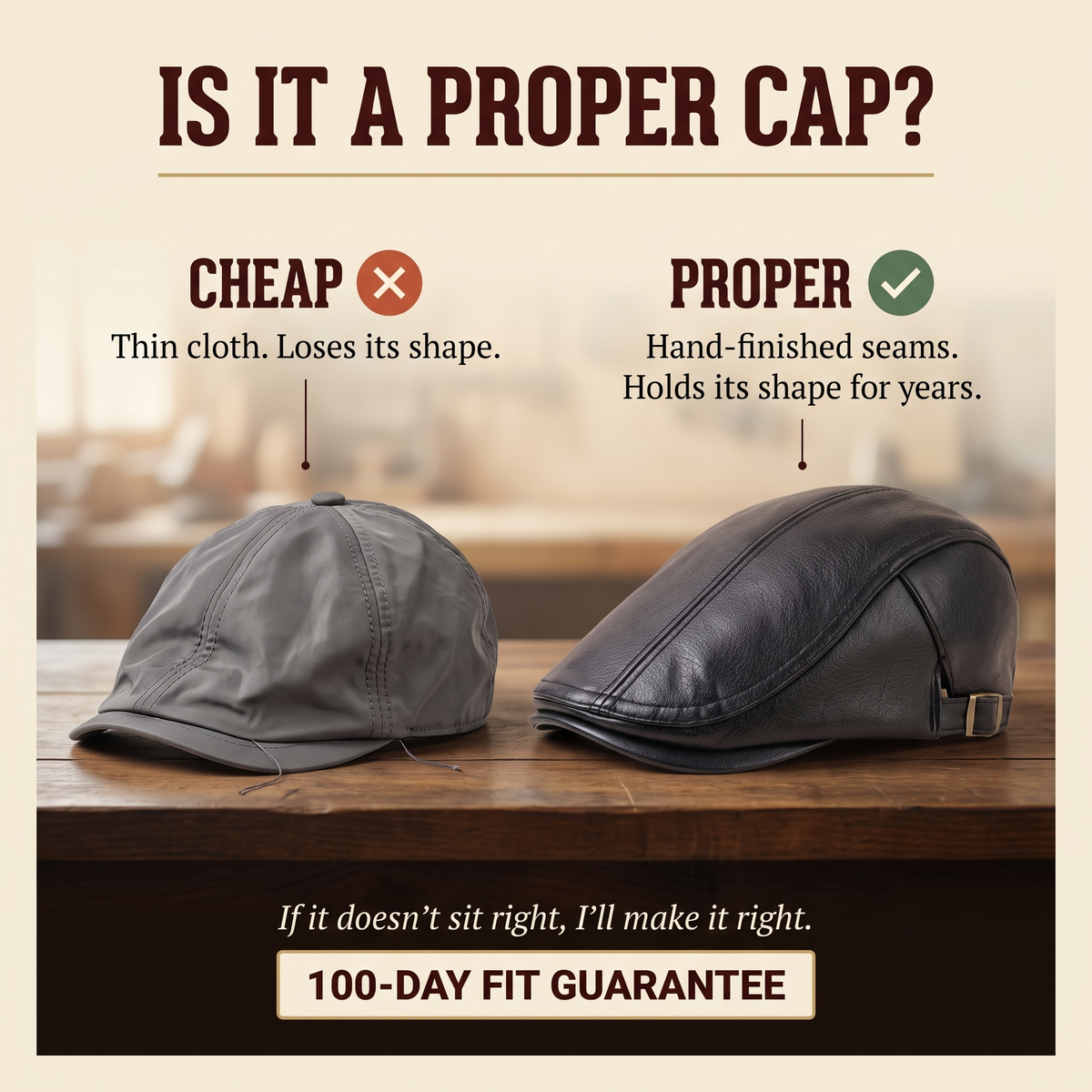 Heritage Leather Cap — SEDBERGH — is it a proper cap
