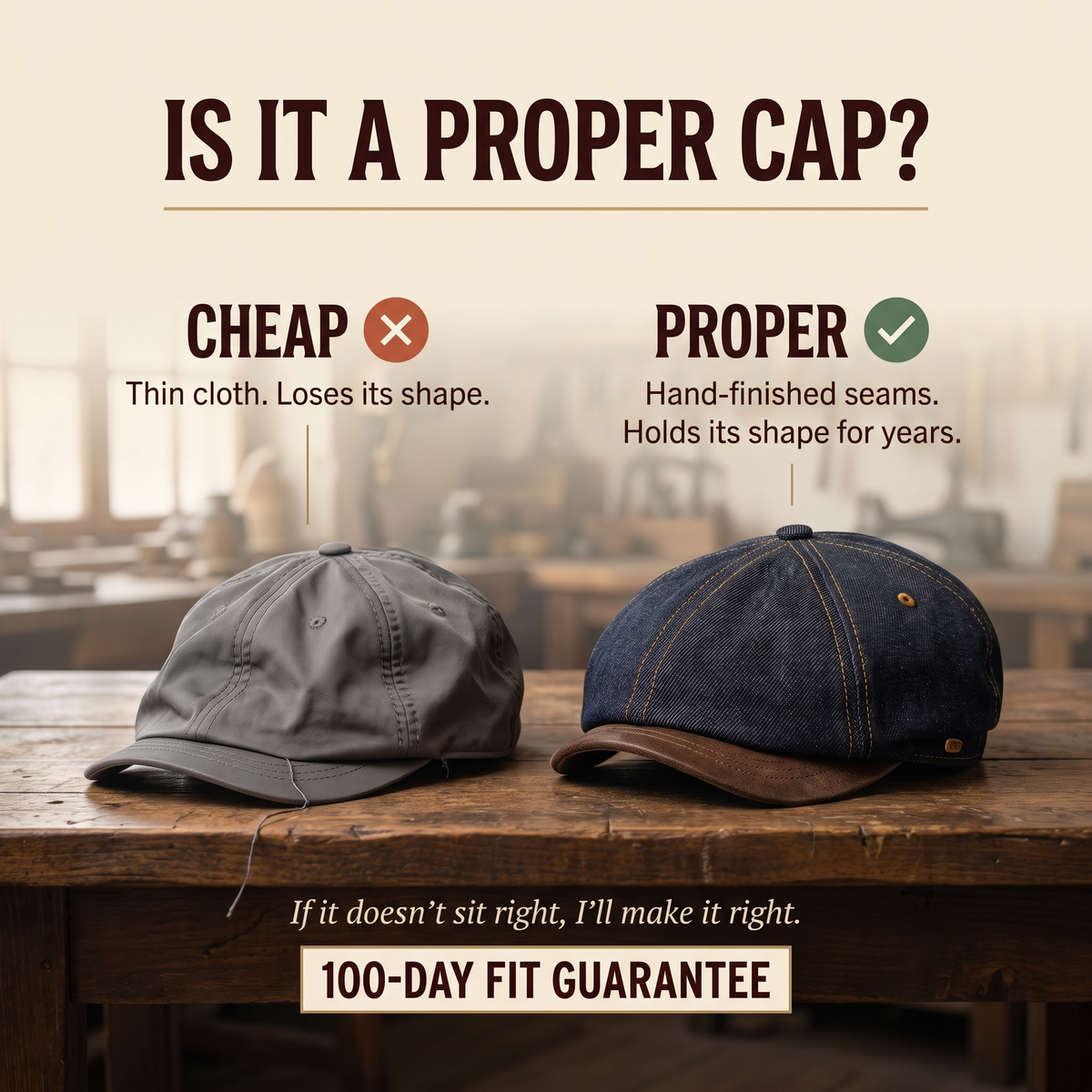Workman's Denim Cap — CONGLETON — is it a proper cap