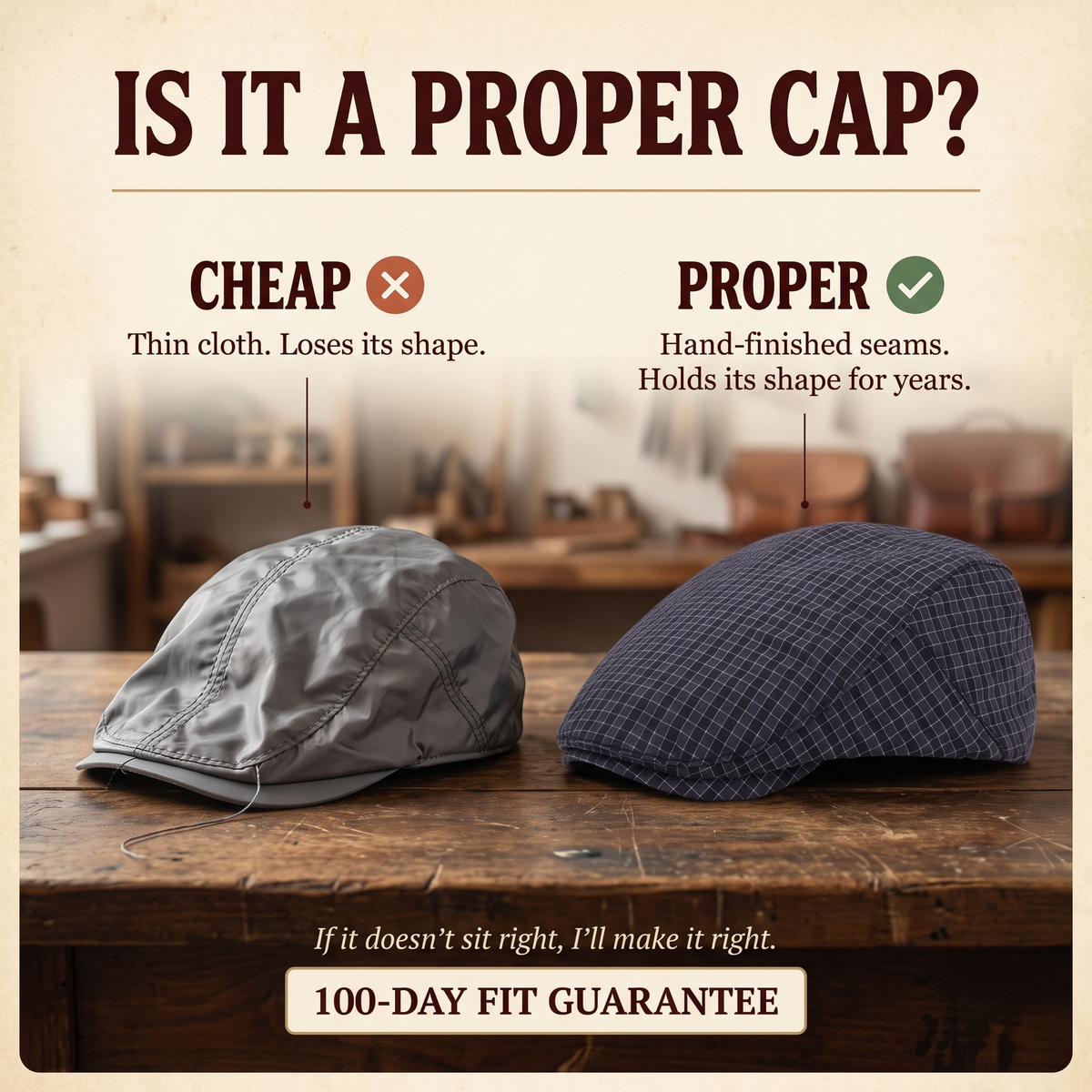 Lightweight Grid Cap — GALASHIELS — is it a proper cap