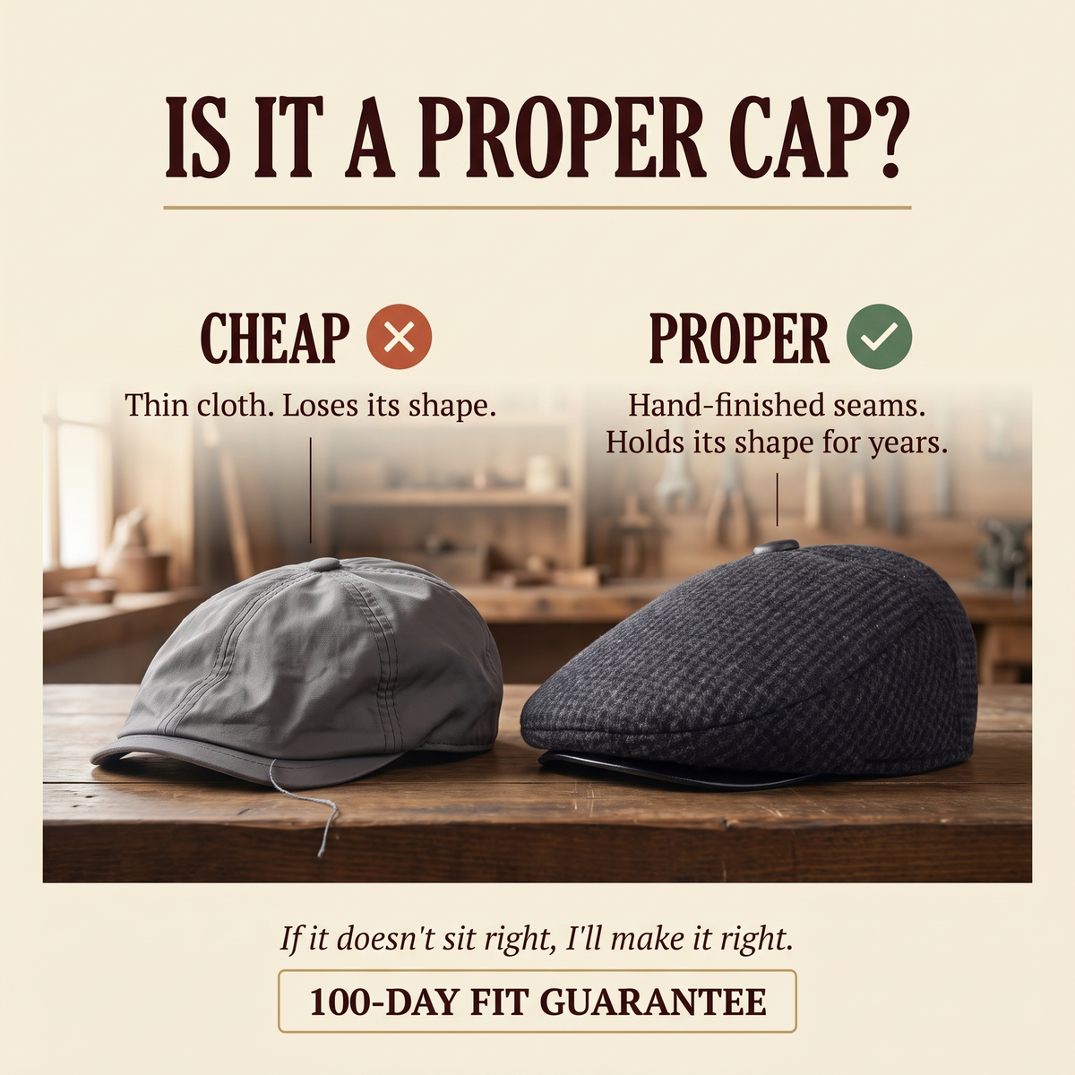 Wool Ear Flap Cap — LUDLOW — is it a proper cap