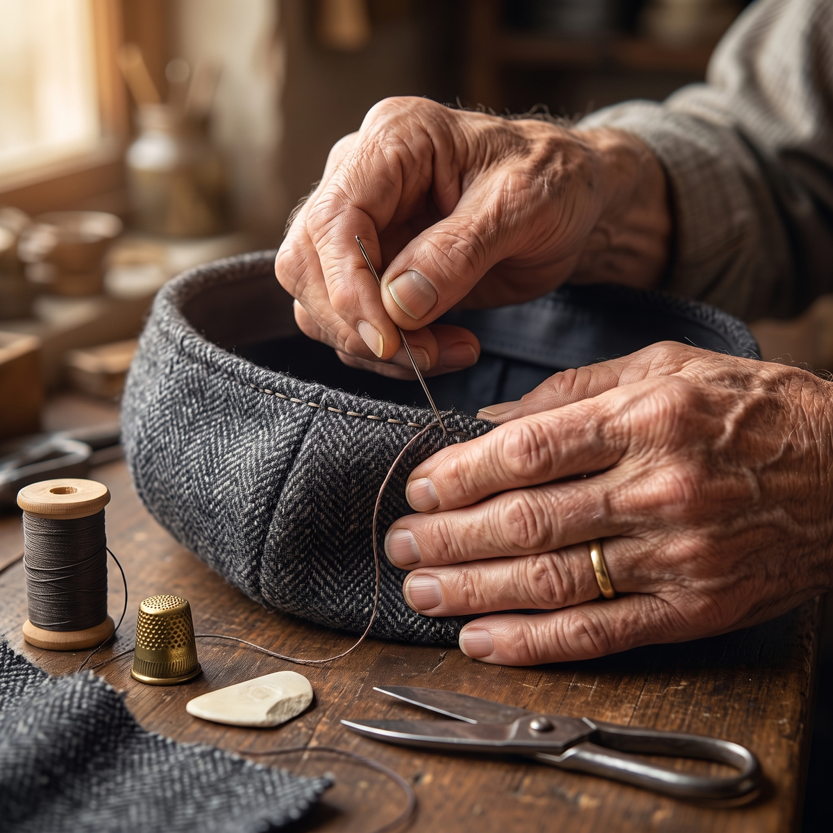 Heritage Wool Cap — BIGGAR — hand-finished by Edmund