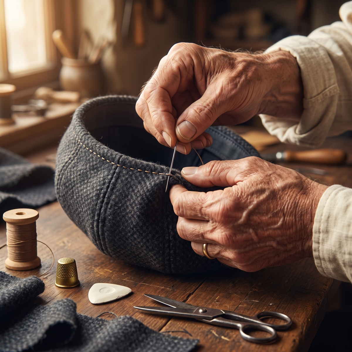 Wool Ear Flap Cap — LUDLOW — hand-finished by Edmund