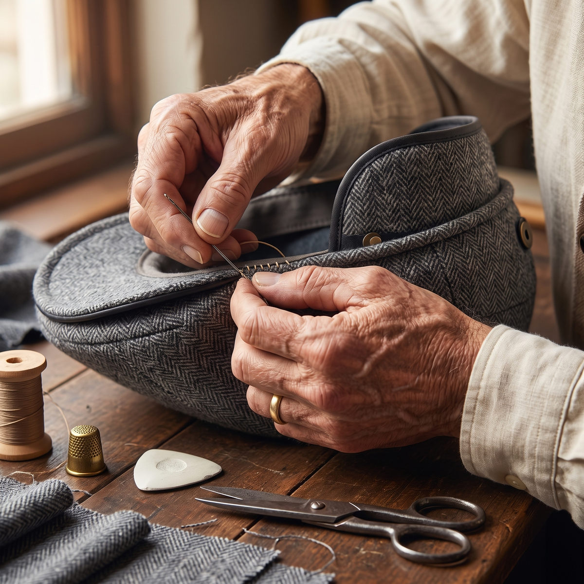 Driver Ear Flap Cap — ASKRIGG — hand-finished by Edmund