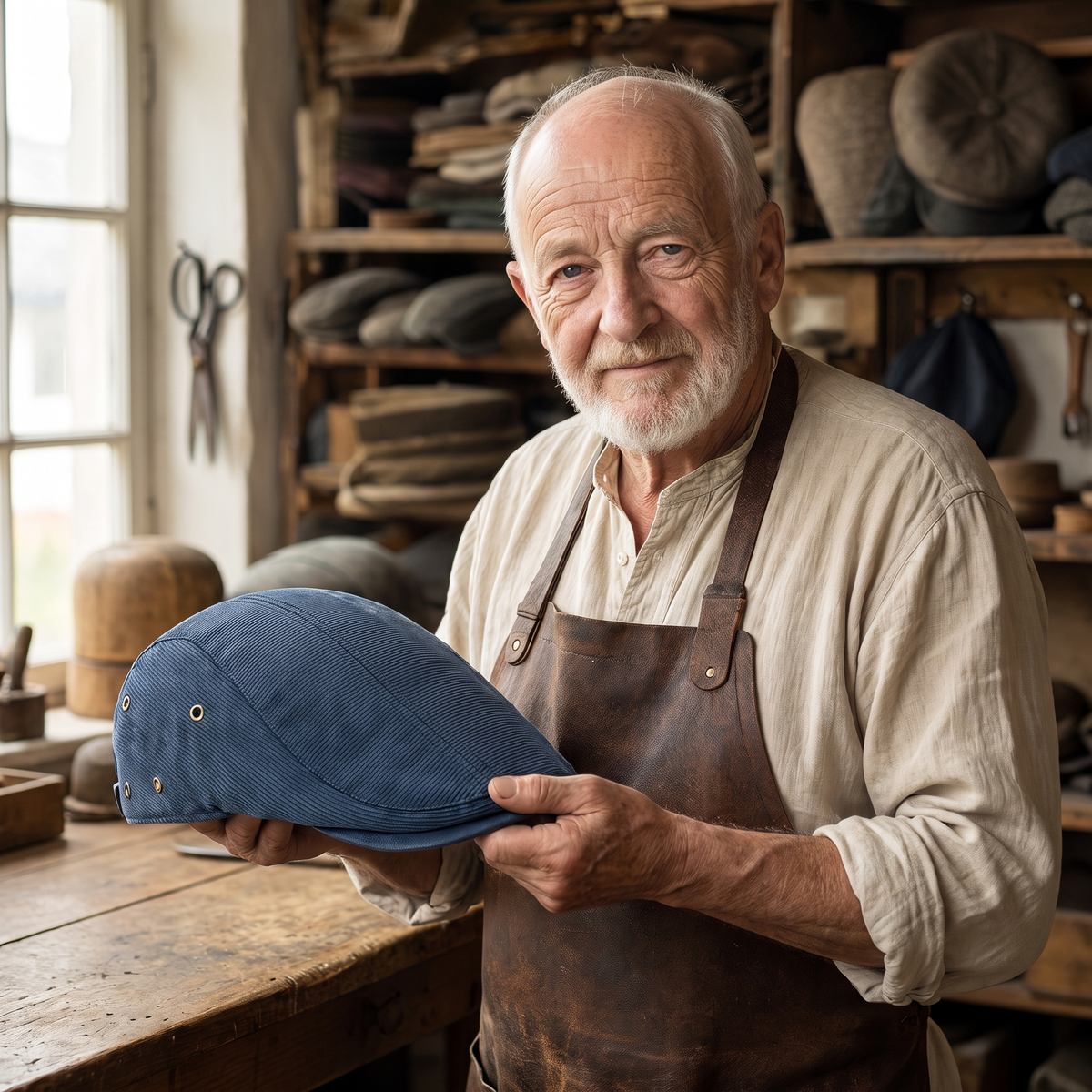 Everyday Driver Cap — HEBDEN — Edmund in his workshop
