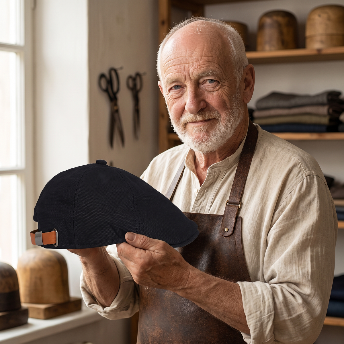 Modern Classic Cap — SELKIRK — Edmund in his workshop