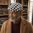Wool Herringbone Flat Cap — KENDAL 4