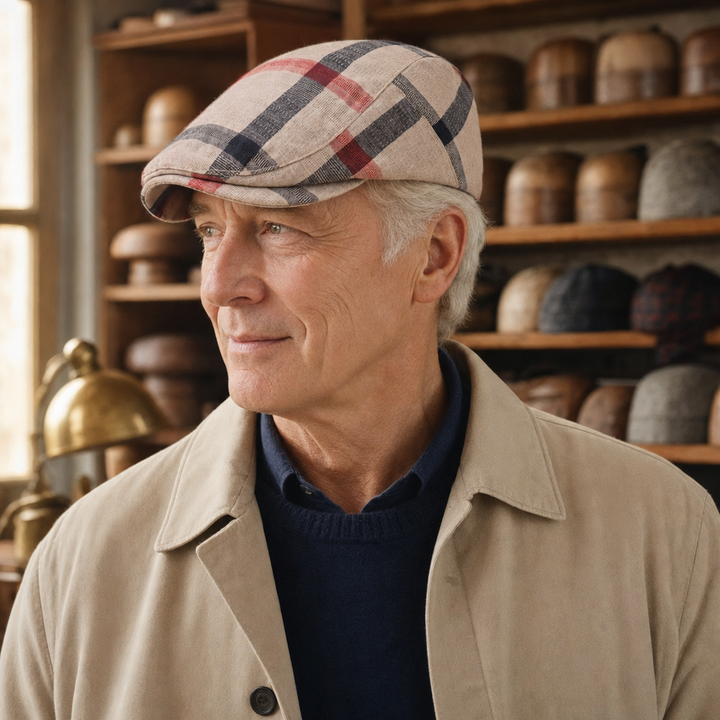 Vintage Check Cap — HELMSLEY worn by a customer