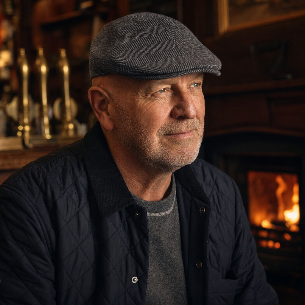 Herringbone Wool Cap — MOFFAT worn by a customer
