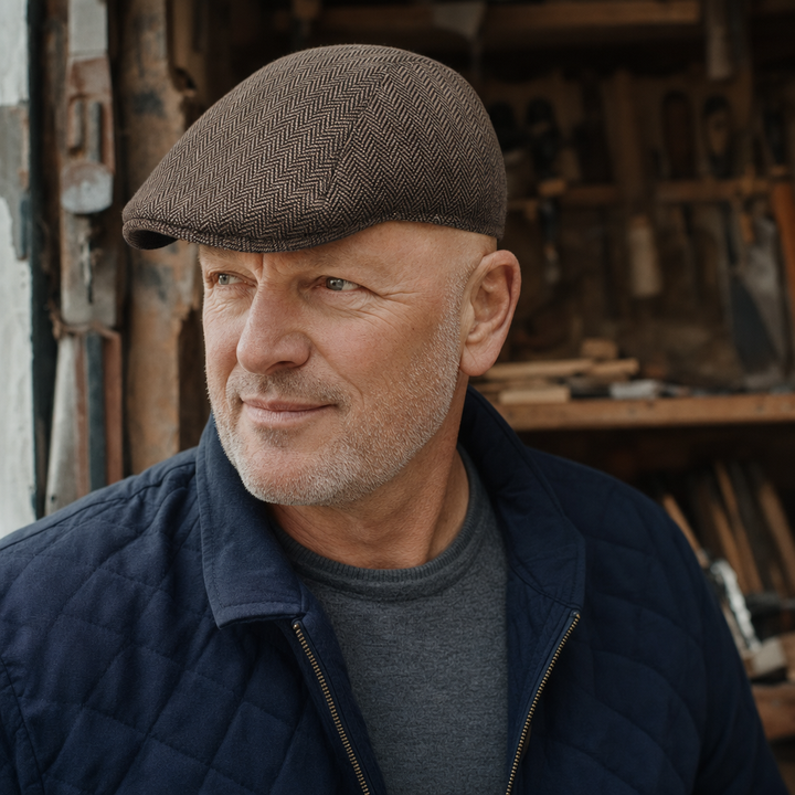 Herringbone Bush Cap — HAWES worn by a customer
