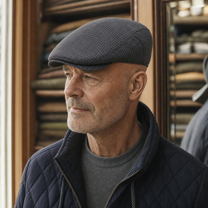 Lightweight Grid Cap — MORPETH worn by a customer