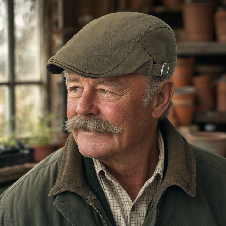 Classic Driver Cap — CLIFDEN worn by a customer