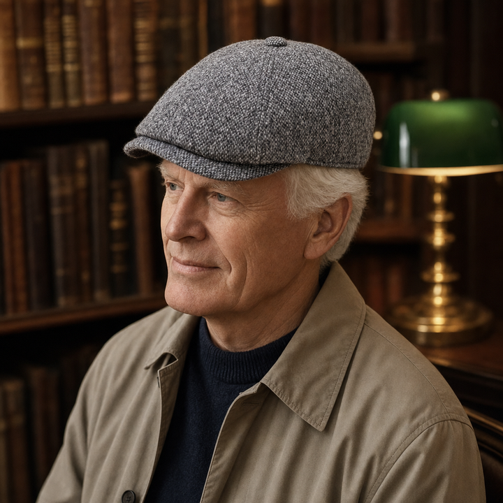 Flecked Eight-Panel Cap — RIPON worn by a customer