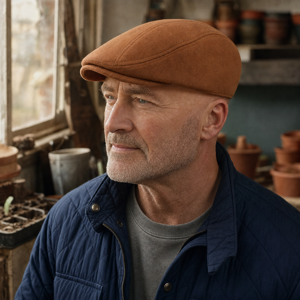 Suede Classic Cap — SHREWSBURY worn by a customer