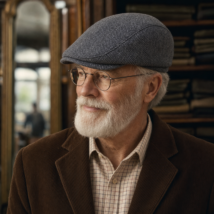 Herringbone Wool Cap — INGLETON worn by a customer