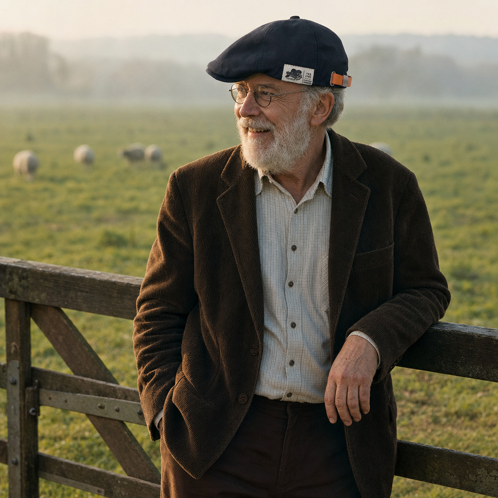 Modern Classic Cap — SADDLEWORTH worn outdoors