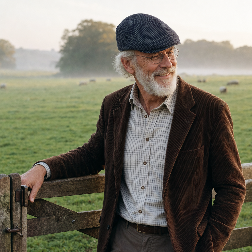 Lightweight Grid Cap — GALASHIELS worn outdoors