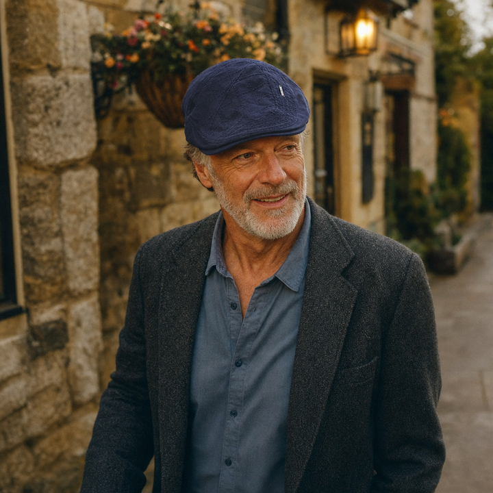 Quilted Cotton Cap — PENRITH worn outdoors