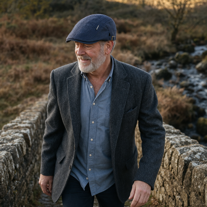 Quilted Cotton Cap — HAWORTH worn outdoors