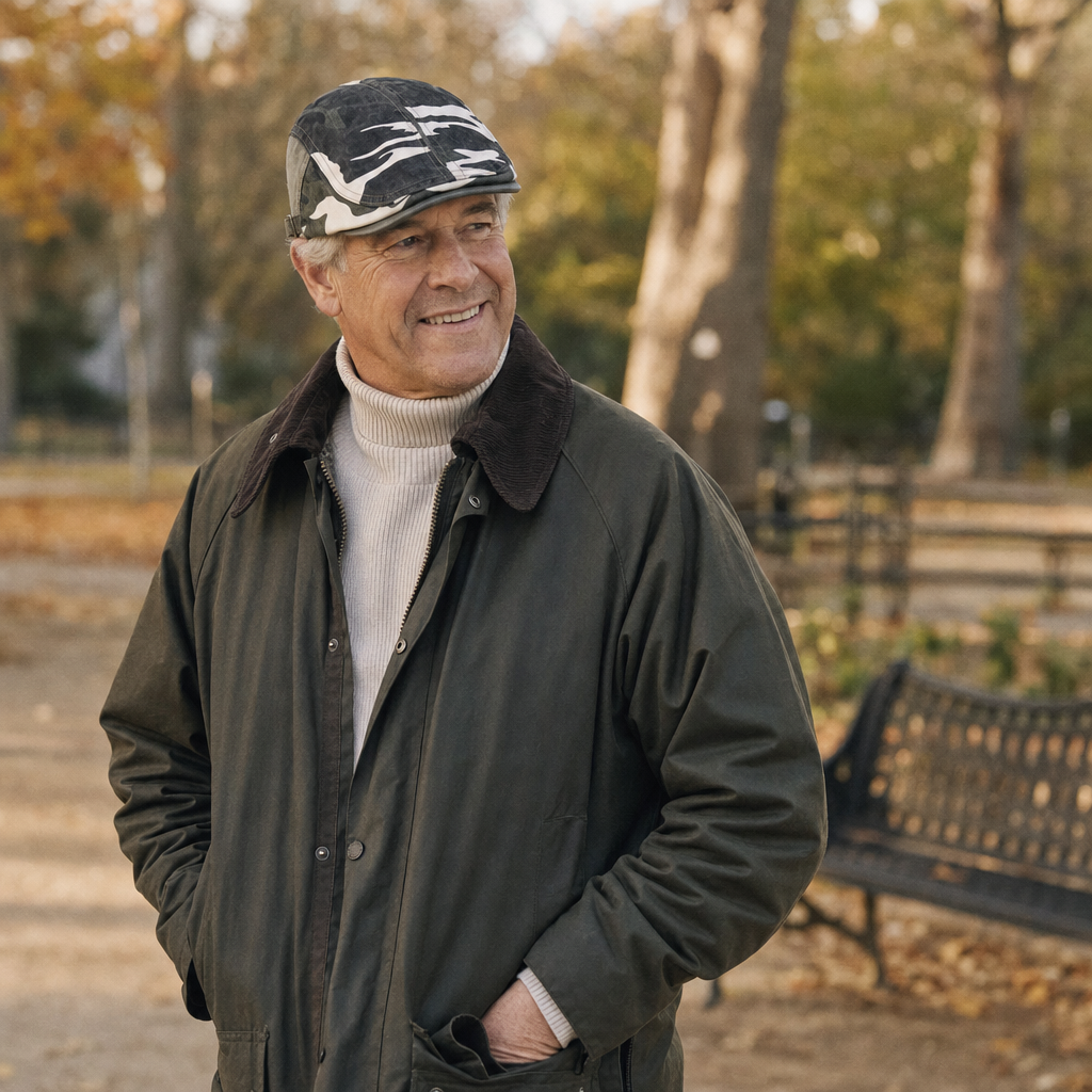 Trail Camo Cap — MELROSE worn outdoors