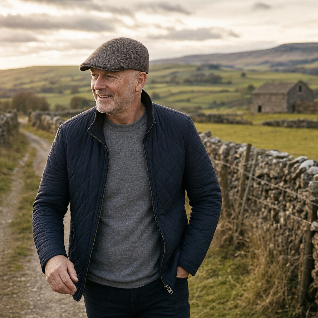 Herringbone Bush Cap — HAWES worn outdoors