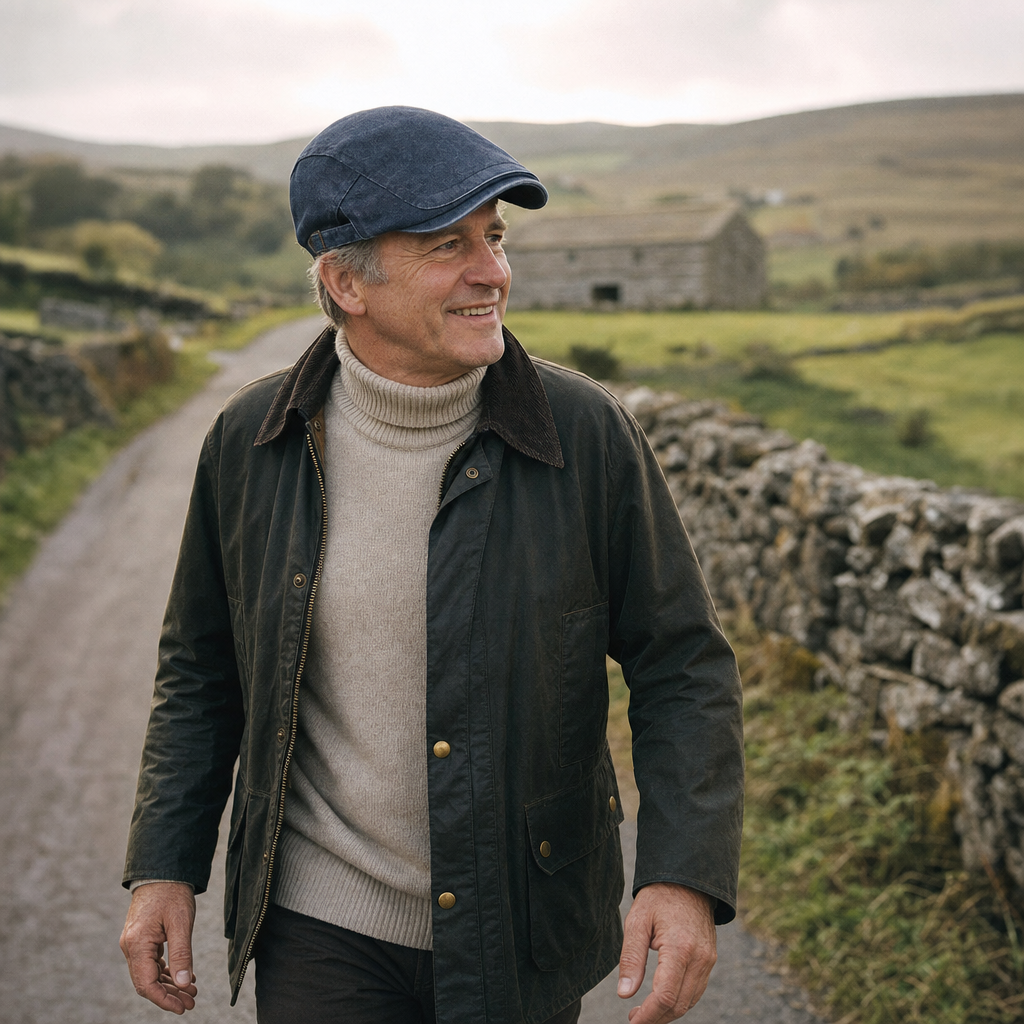 Vintage Washed Cap — BRECON worn outdoors