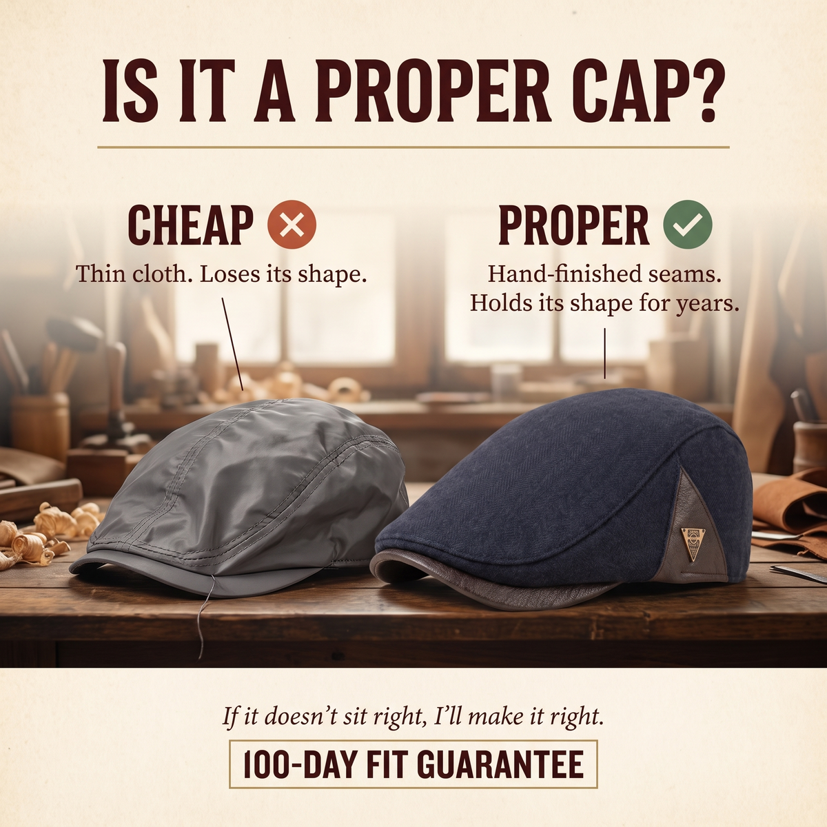 Vintage Panel Cap — KEIGHLEY — is it a proper cap