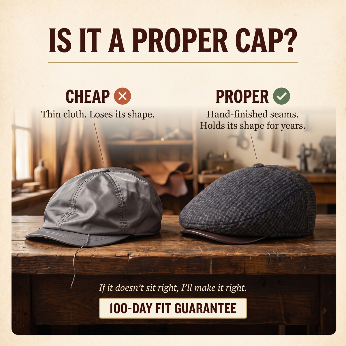 Wool Ear Flap Cap — RICHMOND — is it a proper cap