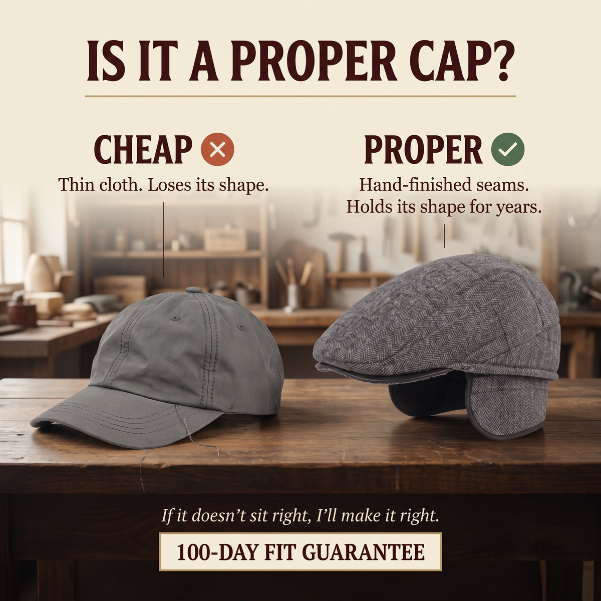 Driver Ear Flap Cap — ASKRIGG — is it a proper cap