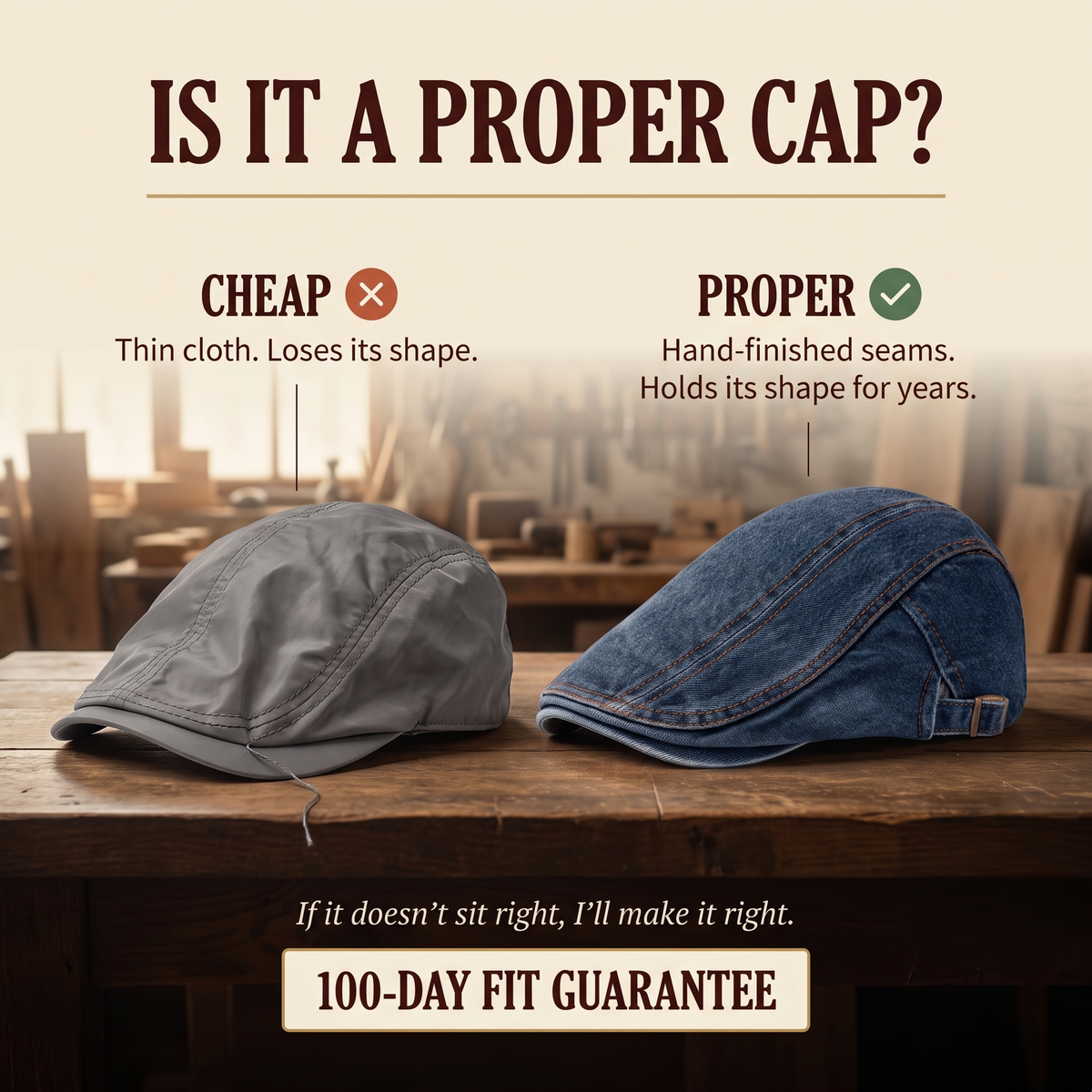 Denim Stitch Cap — CUPAR — is it a proper cap
