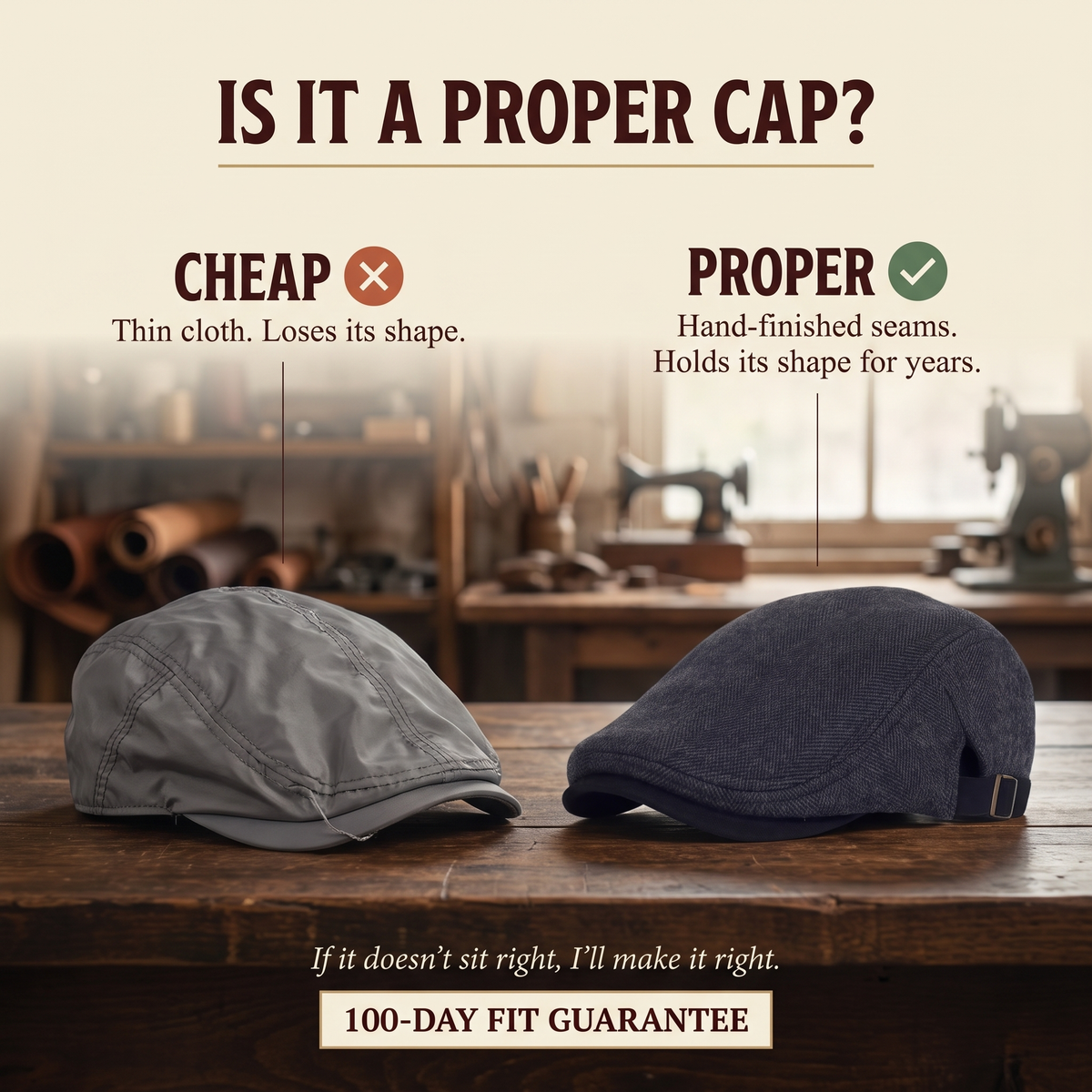 Heritage Wool Cap — LANARK — is it a proper cap