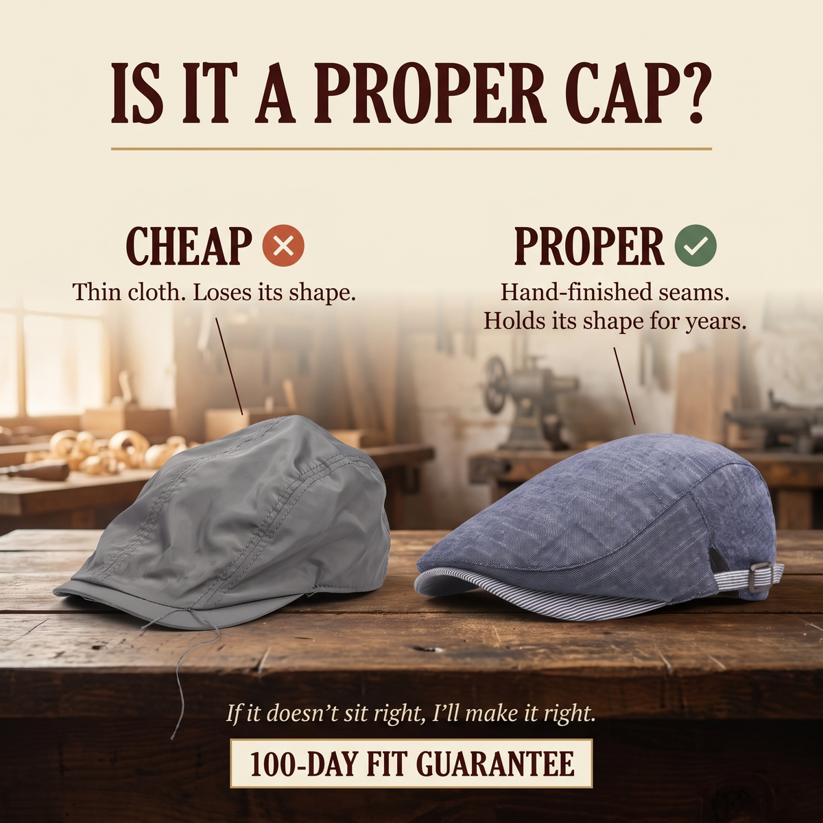 Coastal Linen Cap — KENMARE — is it a proper cap