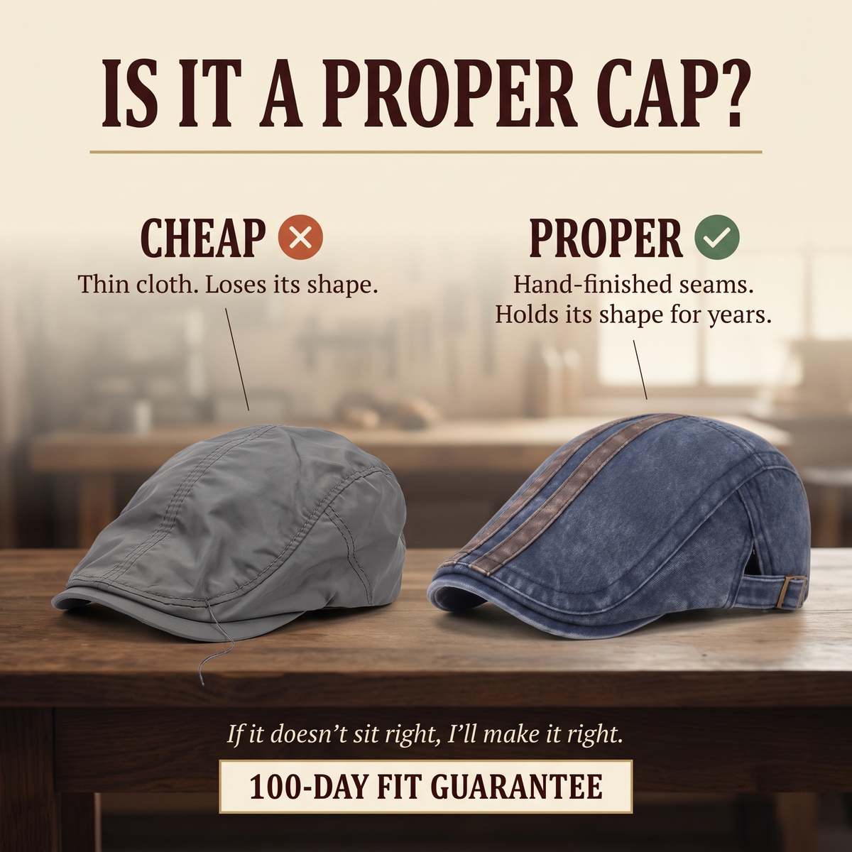 Denim Strip Cap — MASHAM — is it a proper cap
