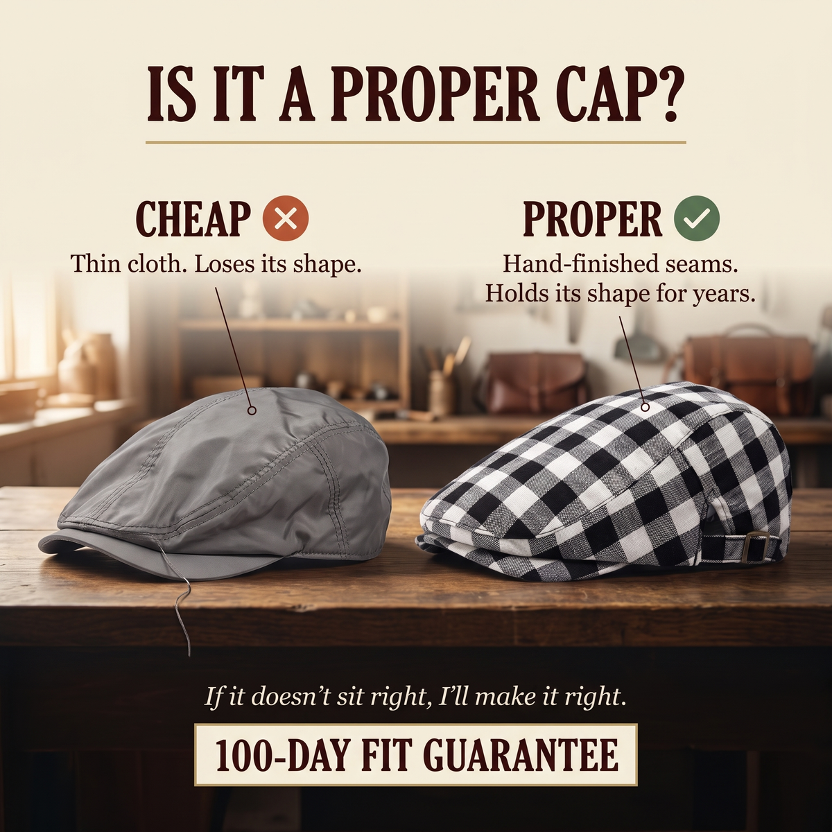 Vichy Check Cap — BALA — is it a proper cap