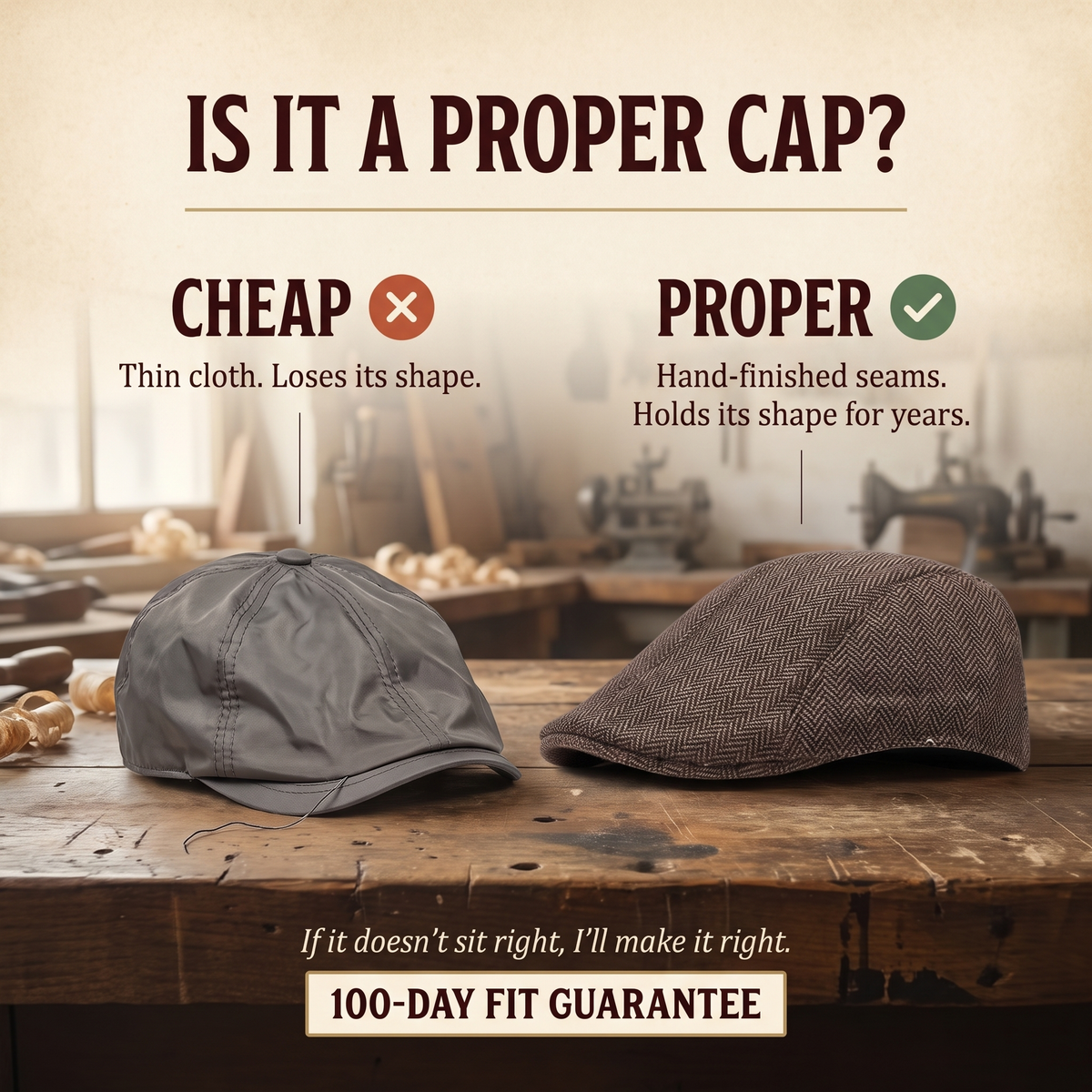 Herringbone Bush Cap — HAWES — is it a proper cap