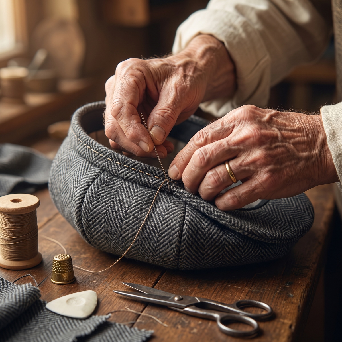 Eight-Panel Cap — WIGTON — hand-finished by Edmund