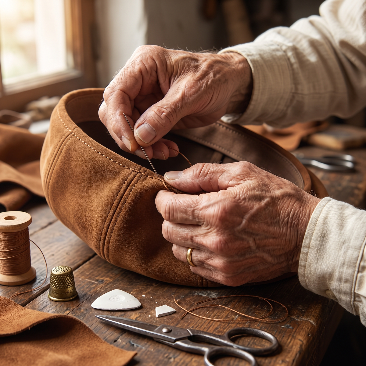 Suede Classic Cap — GARGRAVE — hand-finished by Edmund