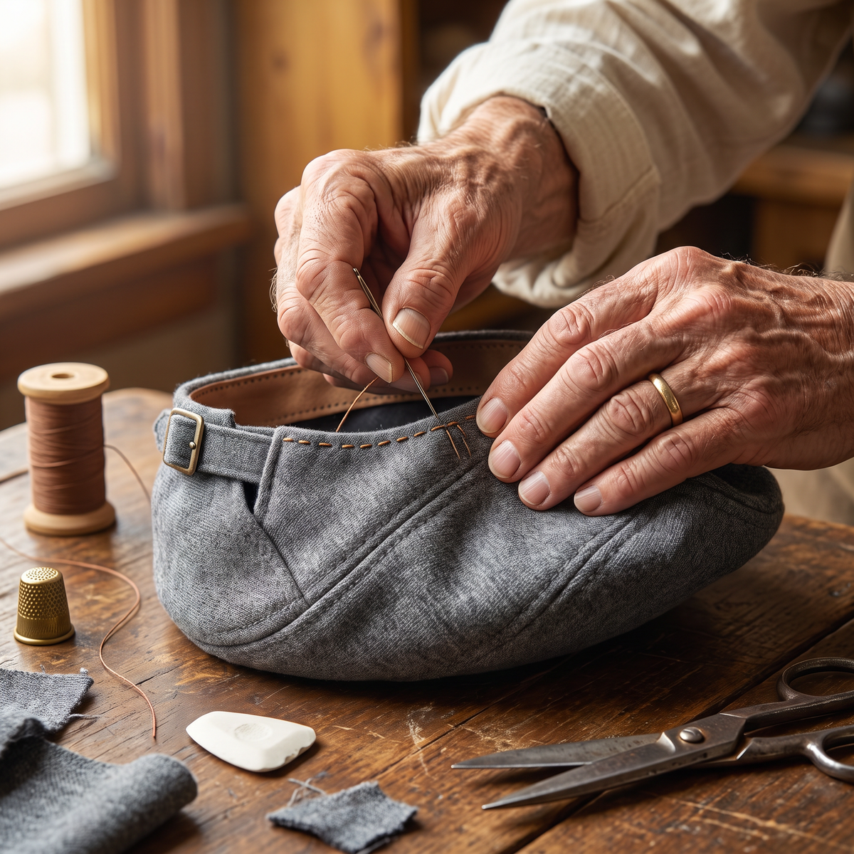 Stretch Knit Cap — WINDERMERE — hand-finished by Edmund