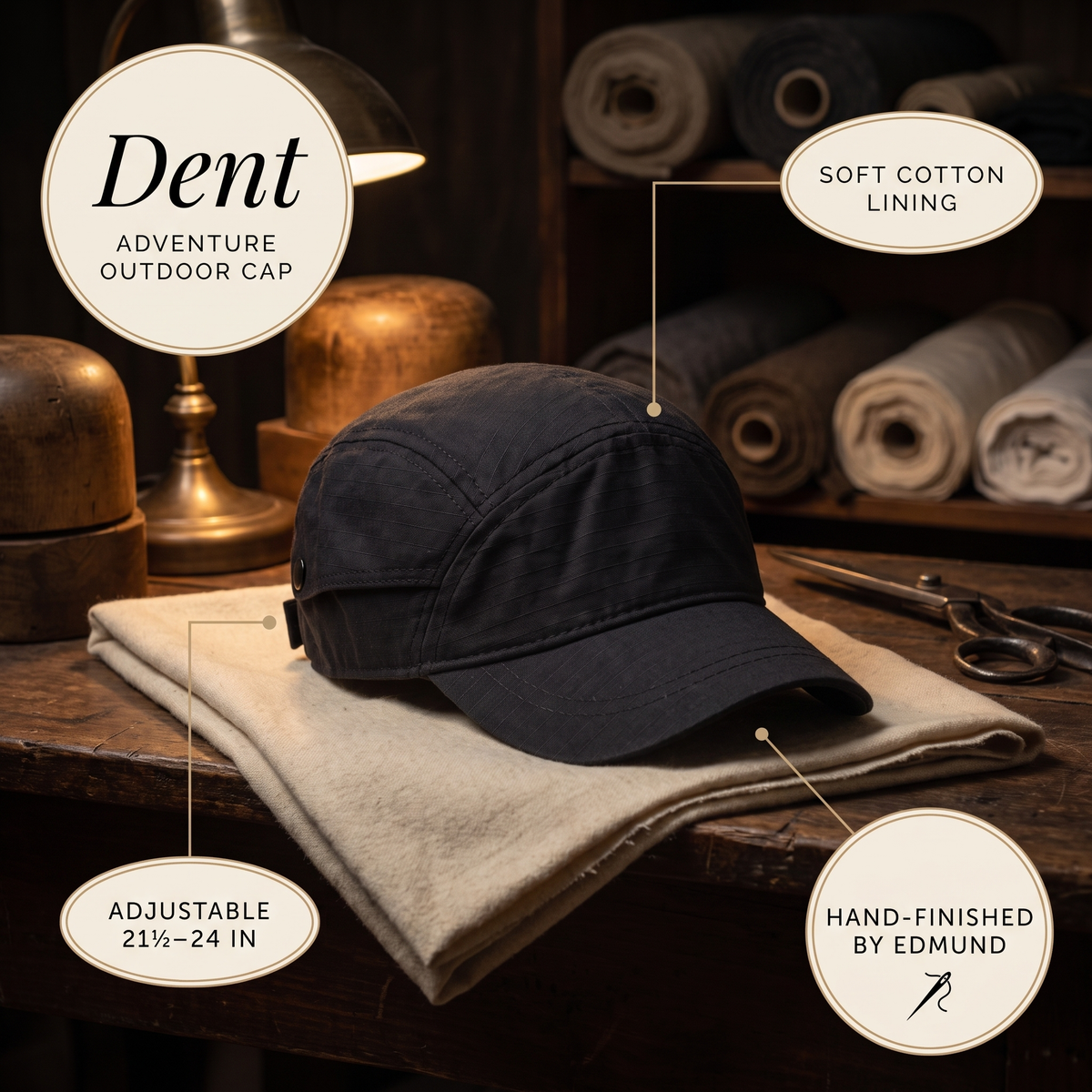 Adventure Outdoor Cap — DENT — details