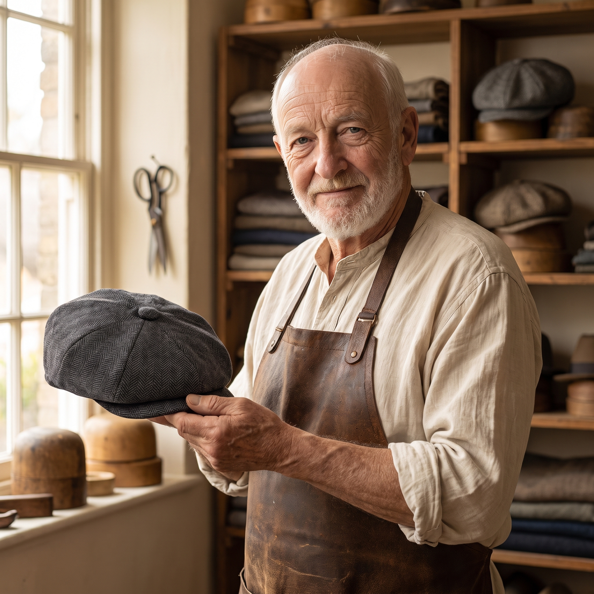 Ashby Cap — KESWICK — Edmund in his workshop