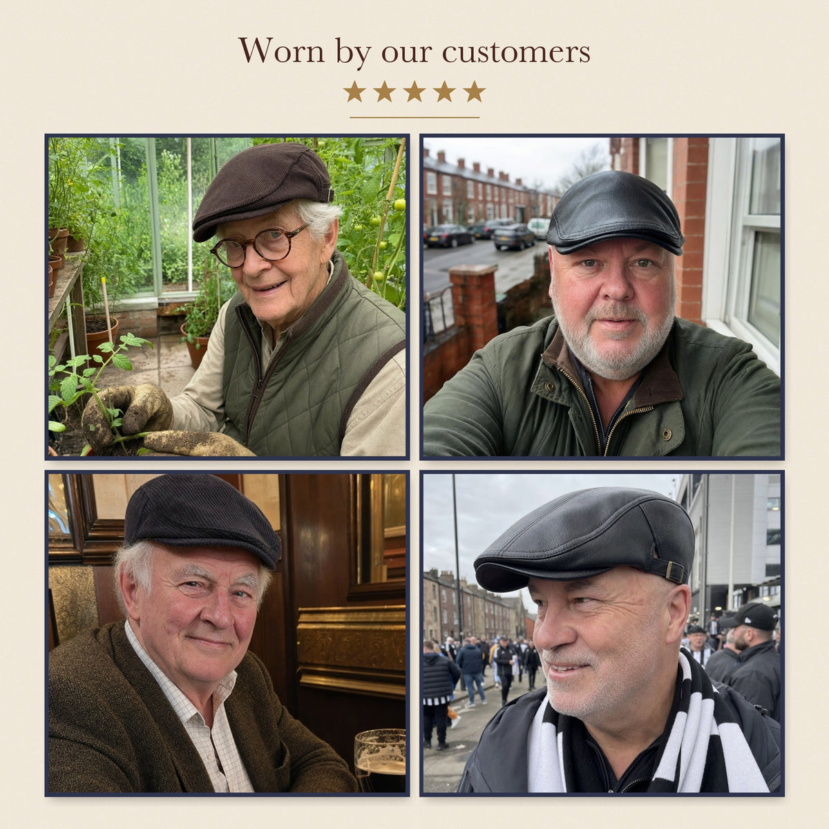 Pinstripe Cotton Cap — MARSDEN — worn by our customers