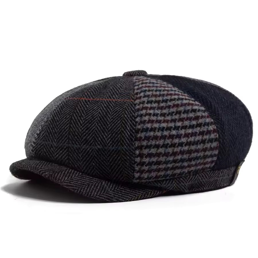 Wool Patchwork Cap — NANTWICH