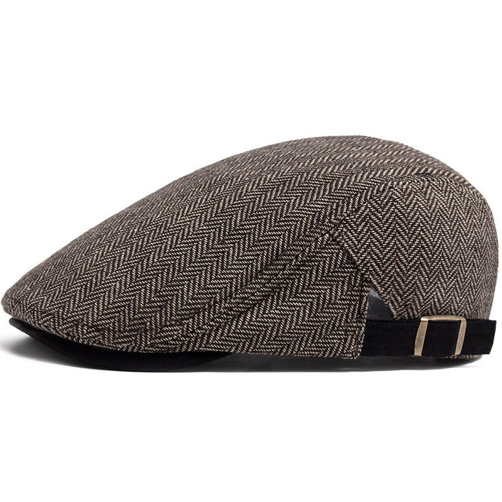 Herringbone Wool Driver Cap — JEDBURGH