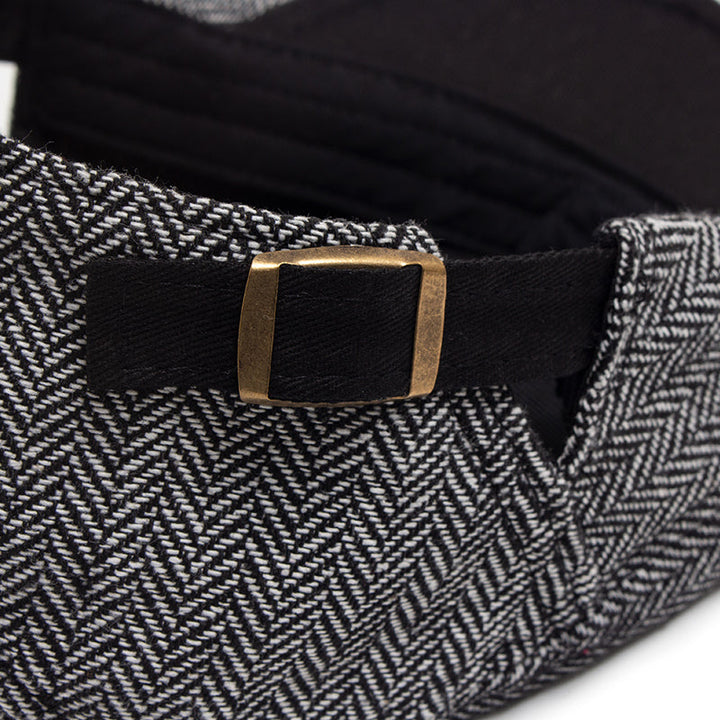 Herringbone Wool Driver Cap — JEDBURGH