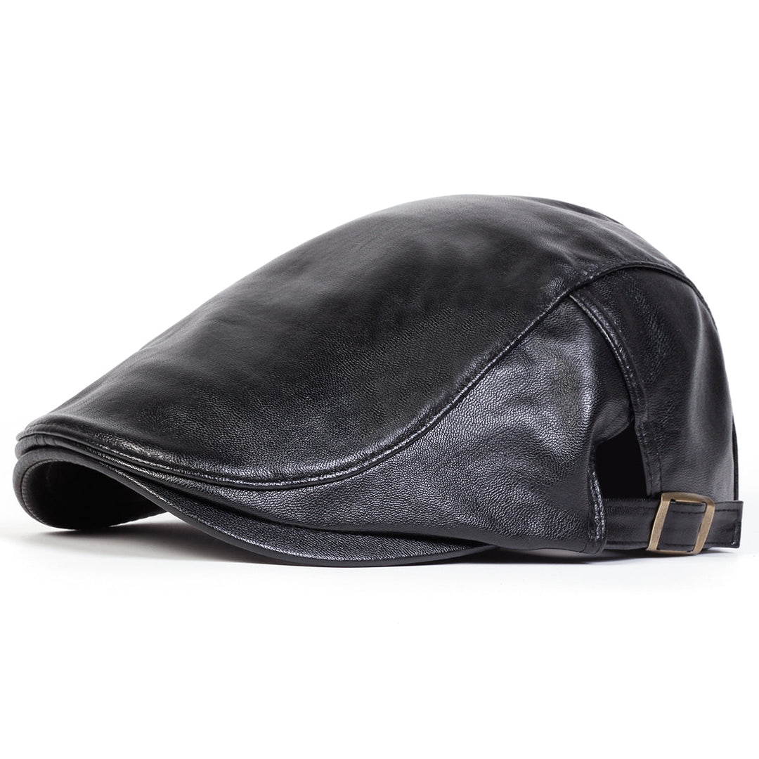 Leather Driver Cap — HAWICK