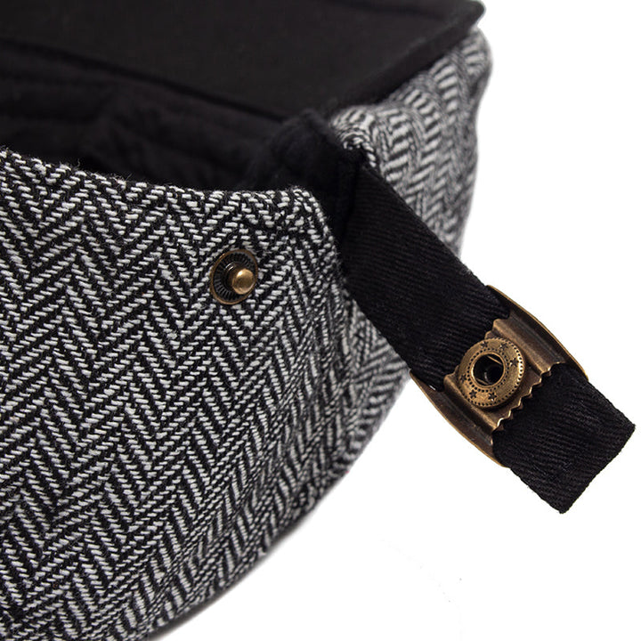 Herringbone Wool Driver Cap — JEDBURGH