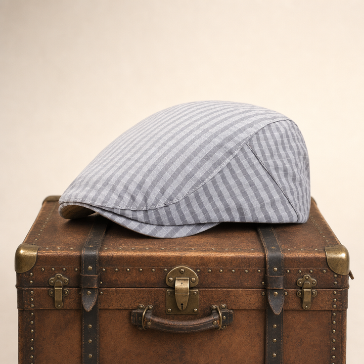 Lightweight Grid Cap — GALASHIELS — Ash Grey