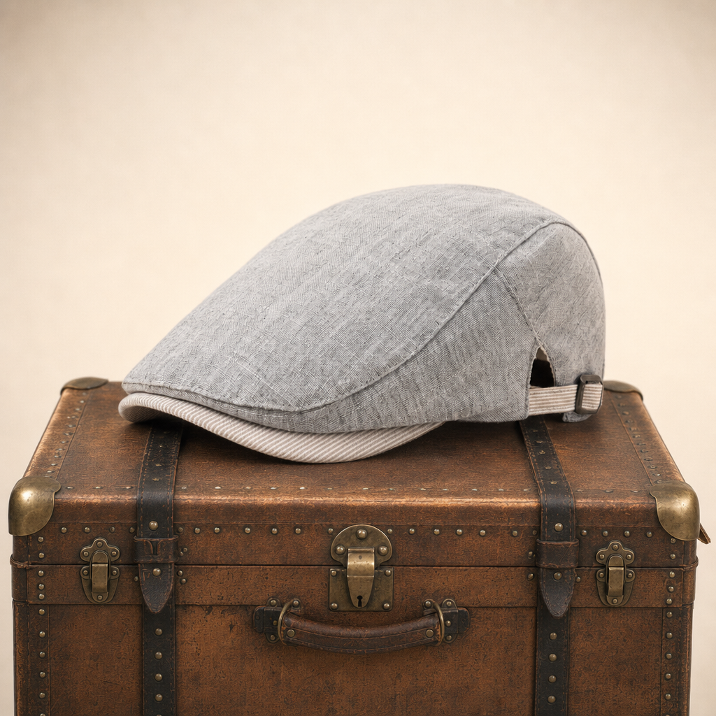 Coastal Linen Cap — CLITHEROE — Ash Grey