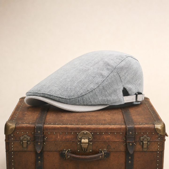 Coastal Linen Cap — KENMARE — Ash Grey